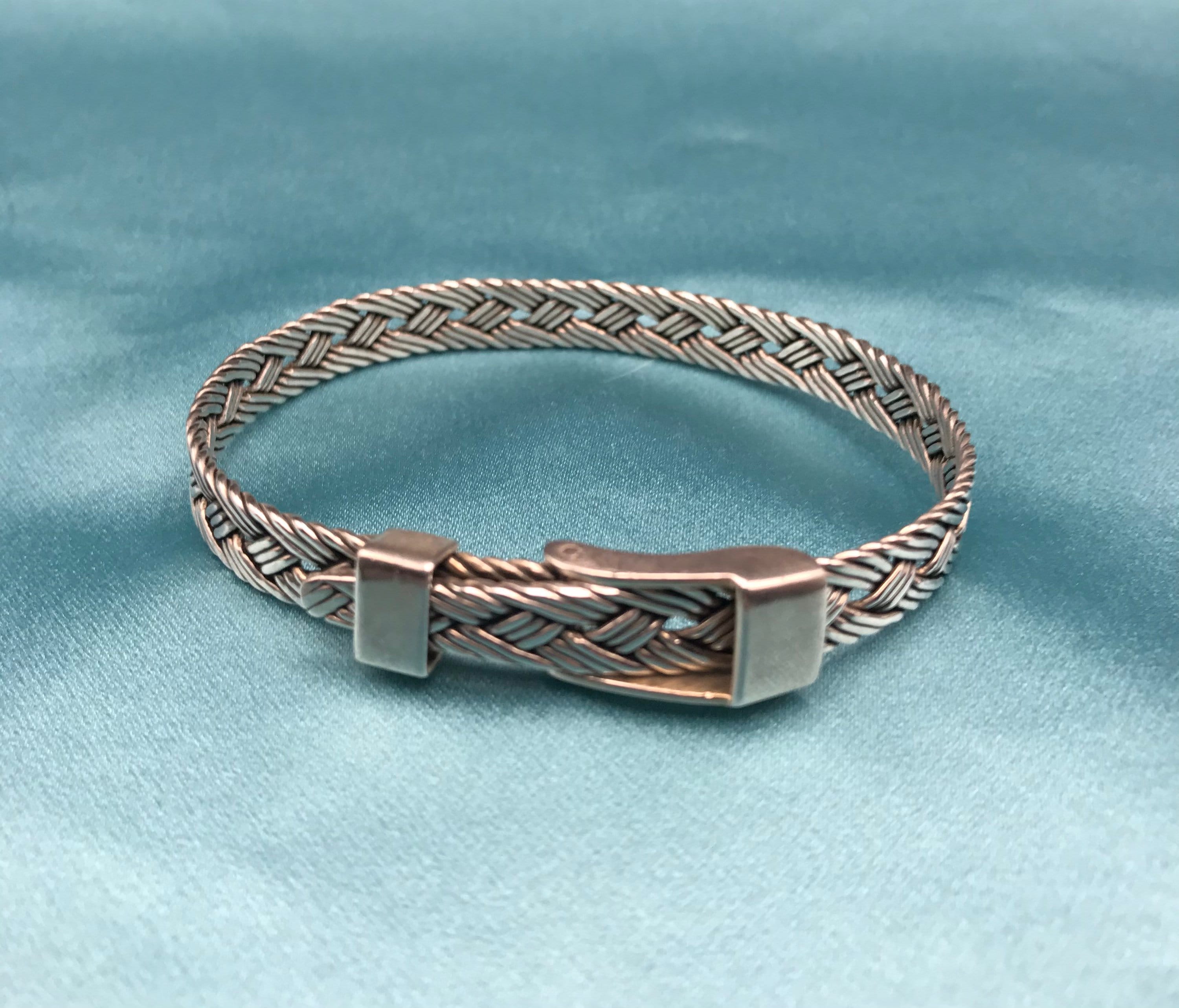 アクセサリー VINTAGE Mexican belt bangle silver925 Sterling Silver Braided Belt Bracelet, Vintage, Mexico, Woven