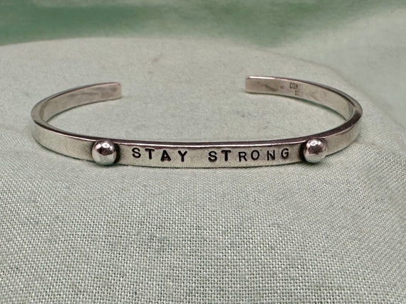 Sandy Comstock Stay Strong Sterling Silver Cuff B… - image 1