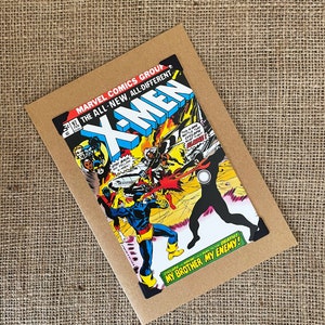 Biglietto di auguri di compleanno fatto a mano - Marvel Comics. X-Men