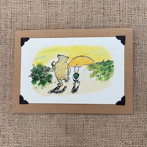 Winnie l'ourson anniversaire fait à la main - Carte de vœux
