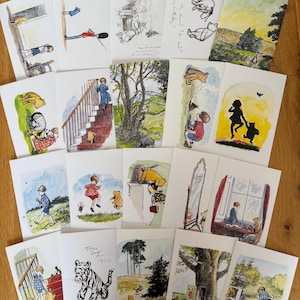 Lot de 20 cartes postales Winnie l'ourson.