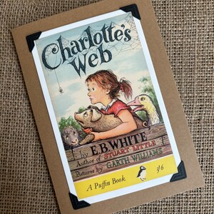 Carte d'anniversaire faite main - Charlotte's Web