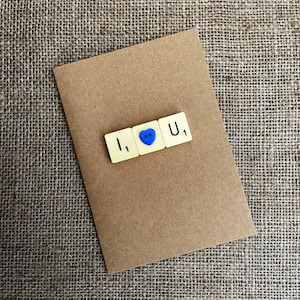 Carta fatta a mano con le tessere dello Scrabble - TI AMO