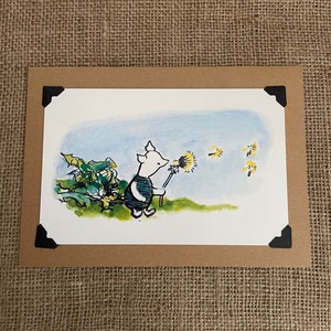 Carte de vœux d'anniversaire faite à la main. Winnie l'ourson