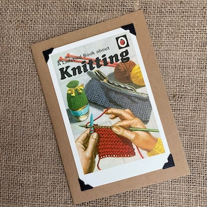 Biglietto di auguri di compleanno fatto a mano - Copertina di un libro a forma di coccinella. Maglieria