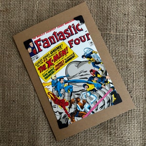 Handgemaakte verjaardag - wenskaart - Marvel Comics - Fantastic Four en X-Men