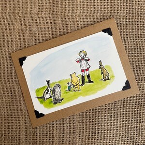 Anniversaire fait main - Carte de vœux - Winnie l'ourson