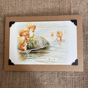 Anniversaire fait à la main - Carte de vœux - Beatrix Potter - Squirrel Nutkin