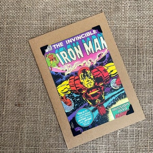 Handmade Birthday- Greeting Card - Marvel Comics -  Iron Man