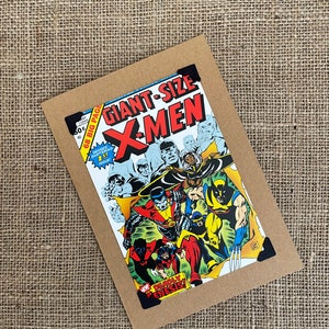 Carte d'anniversaire faite à la main - Carte de vœux - Marvel Comics. X-Men