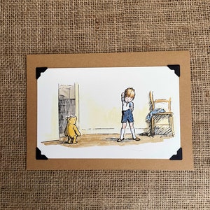 Carte de vœux d'anniversaire faite à la main. Winnie l'ourson