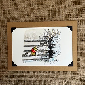 Handgemaakte kerstkaart - Winnie de Poeh