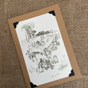Anniversaire fait main - Carte de vœux - Winnie l'ourson