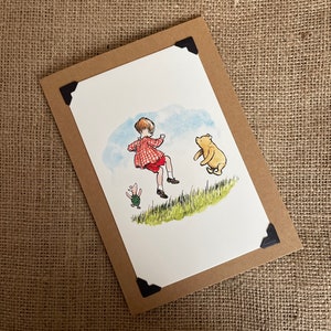 Anniversaire fait main - Carte de vœux - Winnie l'ourson