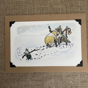 Anniversaire fait main - Carte de vœux - Winnie l'ourson