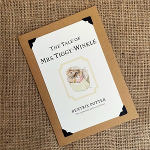 Biglietto d'auguri fatto a mano per compleanno - Beatrix Potter - La storia della signora Tiggy-Winkle