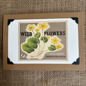 Aniversário feito à mão - Cartão comemorativo. Flores selvagens