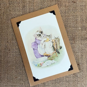 Aniversário feito à mão - Cartão de felicitações - Beatrix Potter - Peter Rabbit