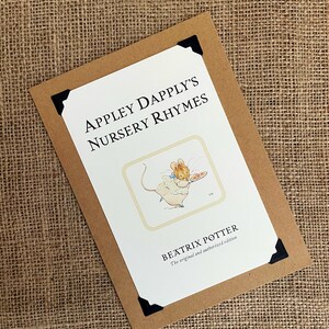 Tarjeta de felicitación hecha a mano - Beatrix Potter - Canciones infantiles de Appley Dappley