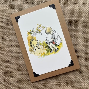 Cumpleaños hecho a mano - Tarjeta de felicitación. -Winnie el Pooh