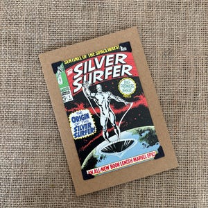 Aniversário Feito à Mão - Cartão - Marvel Comics - O Surfista Prateado