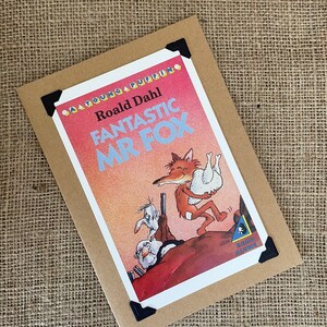 Handgemaakte verjaardag - wenskaart - fantastische Mr Fox - Roald Dahl