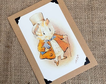 Carte d'anniversaire faite main - Beatrix Potter - Les comptines d'Appley Dappley