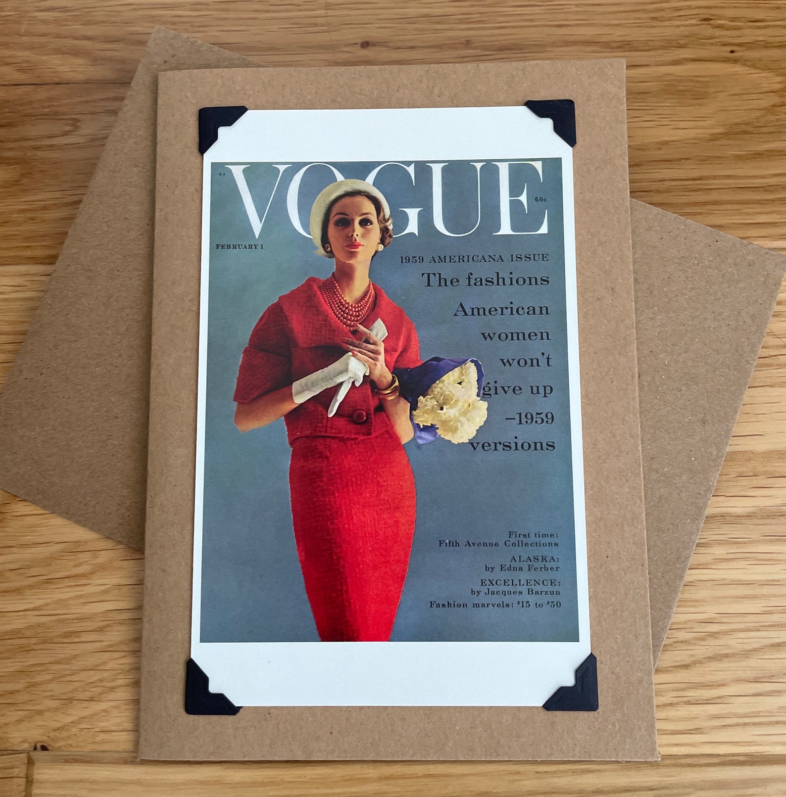 Handmade Birthday Greeting Card VOGUE Iconic Magazine | Etsy