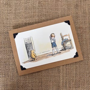 Carte de vœux d'anniversaire faite à la main. Winnie l'ourson