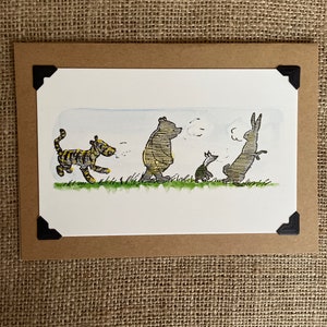 Cumpleaños hecho a mano de Winnie the Pooh - Tarjeta de felicitación