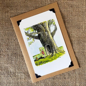 Carte de vœux d'anniversaire faite à la main. Winnie l'ourson