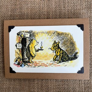 Winnie l'ourson anniversaire fait à la main - Carte de vœux
