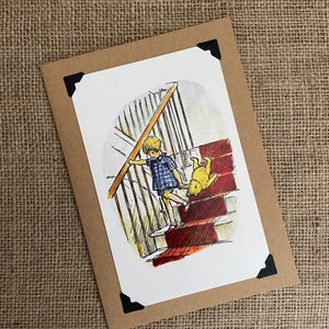 Winnie l'ourson anniversaire fait à la main - Carte de vœux