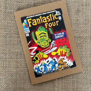 Handgemaakte verjaardagskaart - Marvel Comics - Fantastic Four