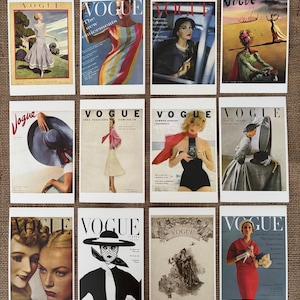 Set di 12 cartoline Vogue.