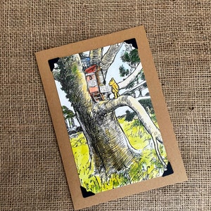 Anniversaire fait à la main - Carte de vœux. -Winnie l'ourson