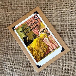 Handgemaakte verjaardagskaart - Een lieveheersbeestjesboek. Geliefde verhalen Doornroosje