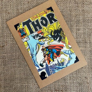 Anniversaire fait à la main - Carte de vœux - Marvel Comics - The Mighty Thor