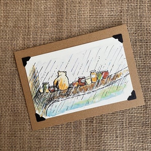 Carte de vœux d'anniversaire faite à la main. Winnie l'ourson