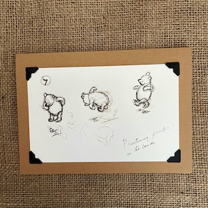 Anniversaire fait main - Carte de vœux - Winnie l'ourson