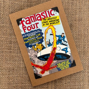 Anniversaire fait main - Carte de vœux - Marvel Comics - Les Quatre Fantastiques