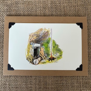 Winnie l'ourson anniversaire fait à la main - Carte de vœux