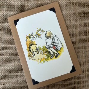 Carte de vœux d'anniversaire faite à la main. Winnie l'ourson