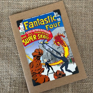 Handgemaakte verjaardagskaart - Marvel Comics - Fantastic Four