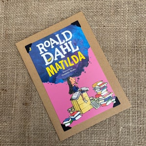Handgemaakte verjaardagskaart - Roald Dahl. Mathilde