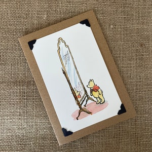 Winnie l'ourson anniversaire fait à la main - Carte de vœux