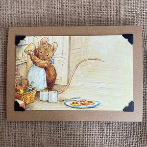Saudação Artesanal - Cartão de Aniversário - Beatrix Potter