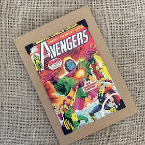 Aniversário feito à mão - Cartão de felicitações - Marvel Comics - Os Vingadores
