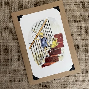 Anniversaire fait à la main - Carte de vœux. -Winnie l'ourson