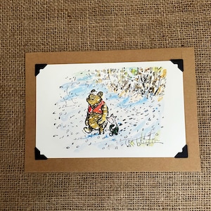 Biglietto di Natale fatto a mano - Winnie The Pooh